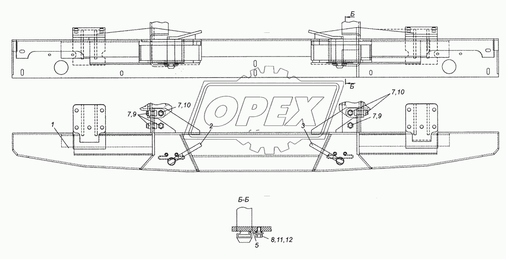 4308-2801003-10 Установка буксирной поперечины